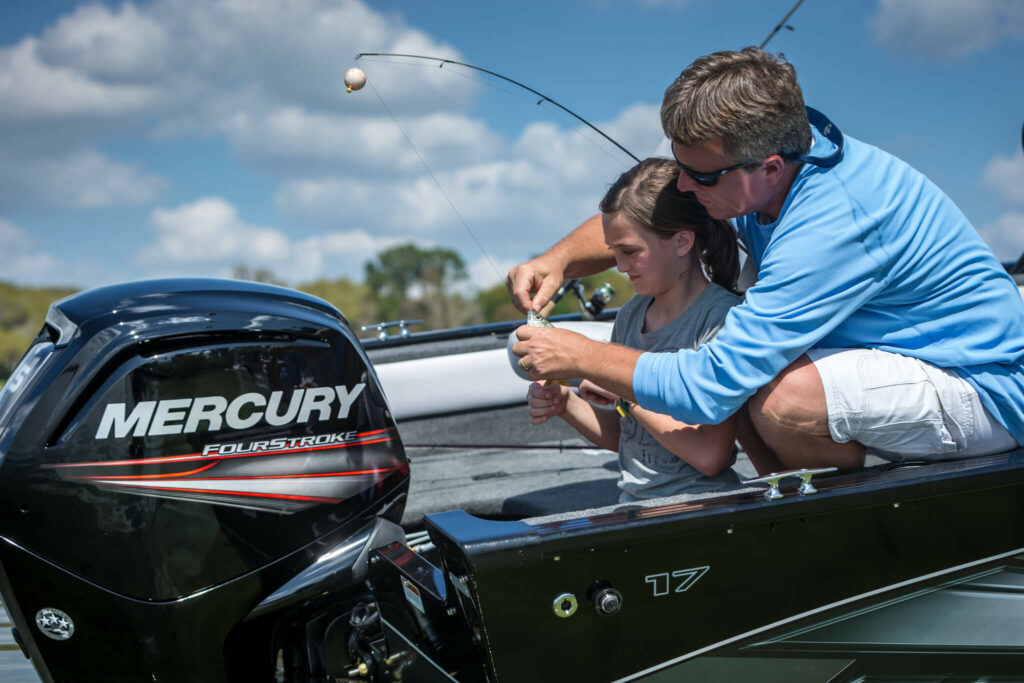 Dad and daughter fishing