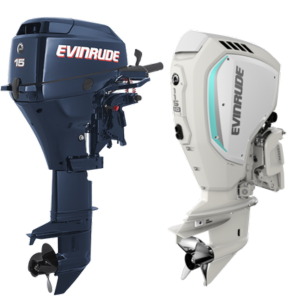 Evinrude Motor Blue Gray