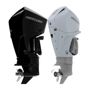 White and Blacke Mercury Motors